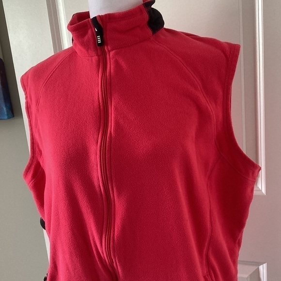 Lands’ End XL 18 20 fleece vest pink pockets - Picture 4 of 15